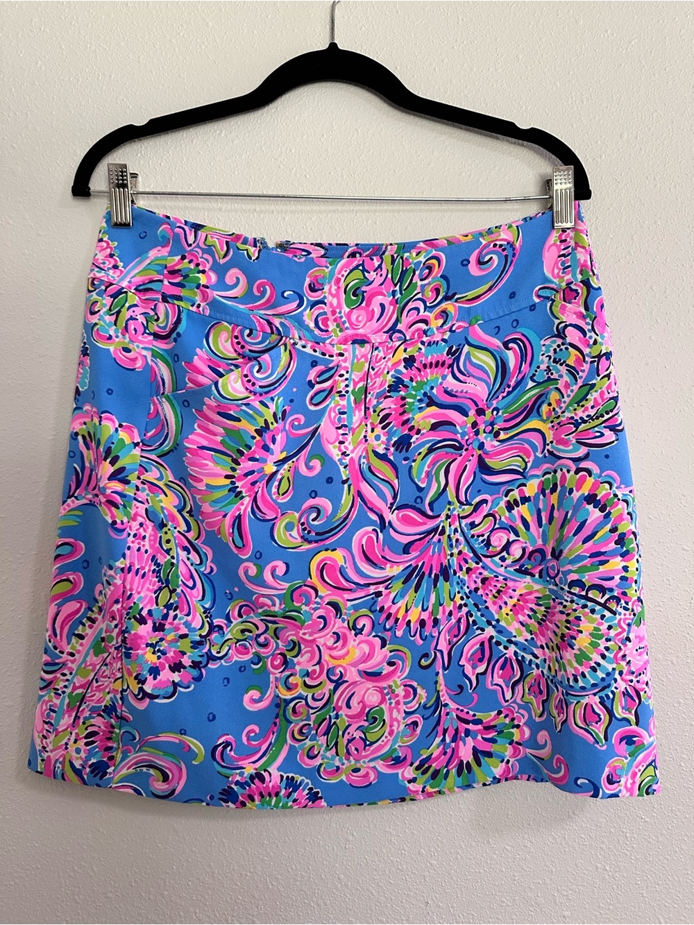 Lilly Pulitzer Bright Blue Paisley-Print Mini Skirt